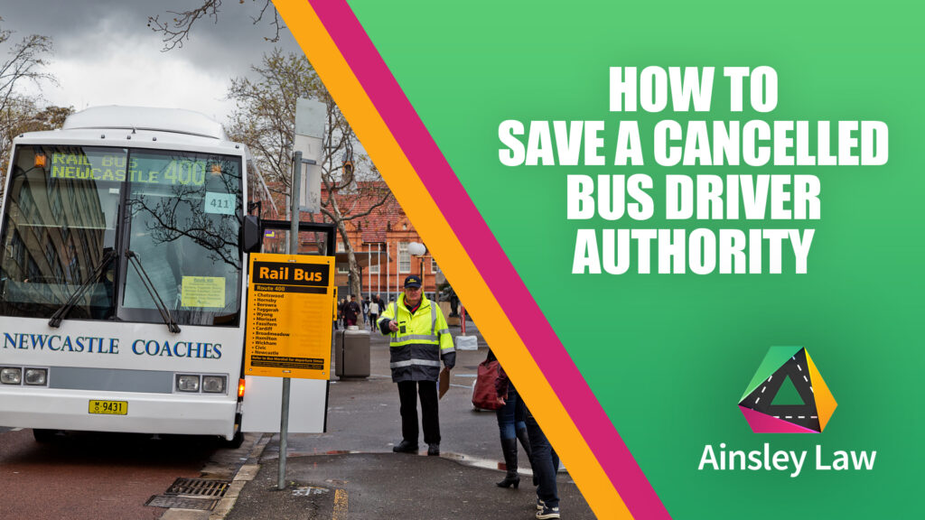 How to Save a Cancelled Bus Driver Authority