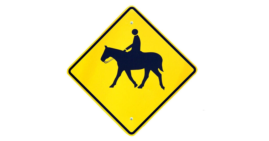 Road rules on horseback