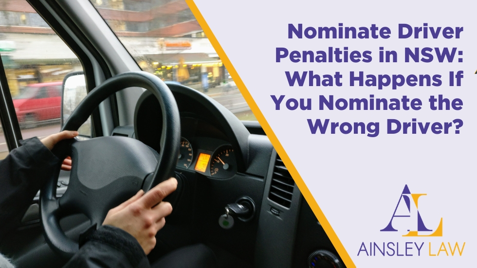 Traffic lawyer advising client on driver nomination penalties in New South Wales