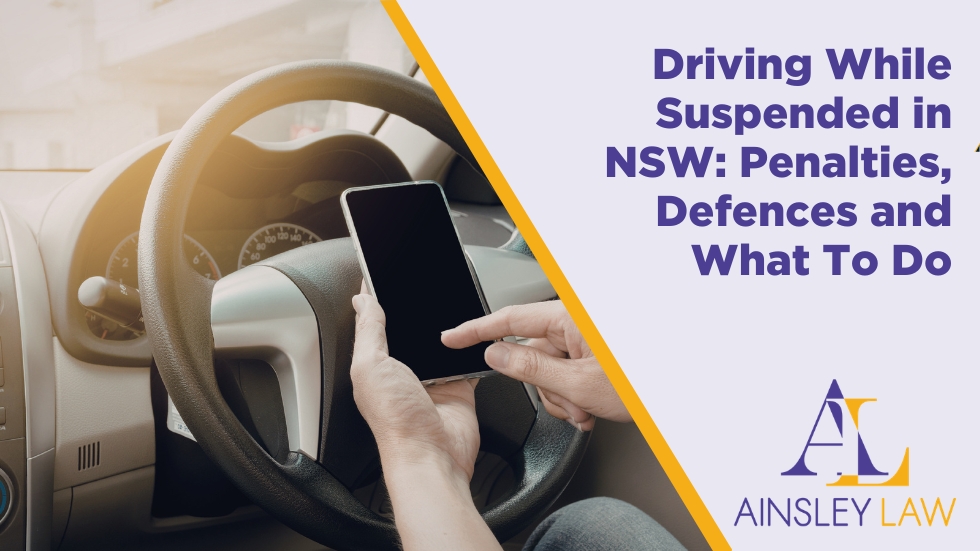 Illustration of fines and penalties for driving on a suspended licence in NSW